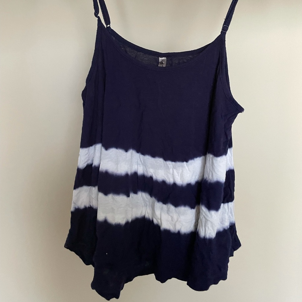 Blue and White Tank Top